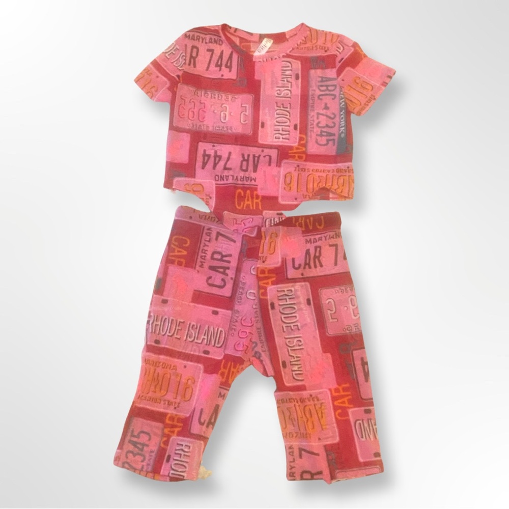 Womens 2 piece biker shirt set